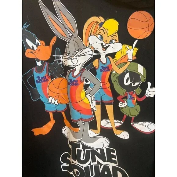Tune Squad Space Jam A New Legacy Black Hoodie Sweatshirt L - Picture 4 of 5